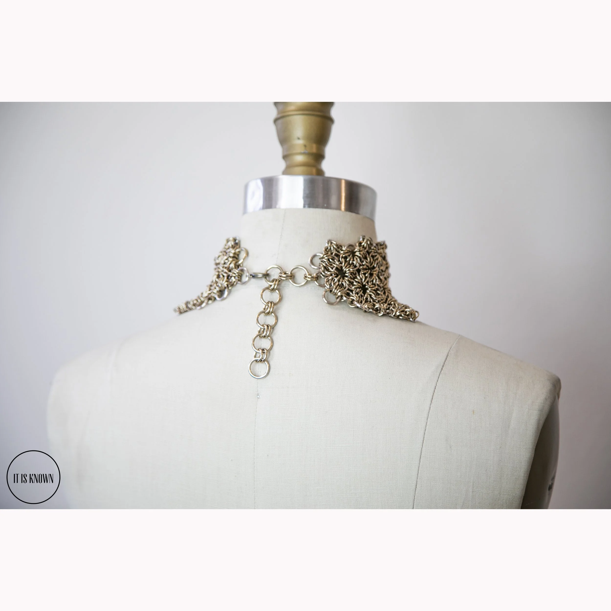 アクセサリー \"thron choker\" archive chainmail punk Byzantine Punk High Neck Choker-As Seen on Project Runway